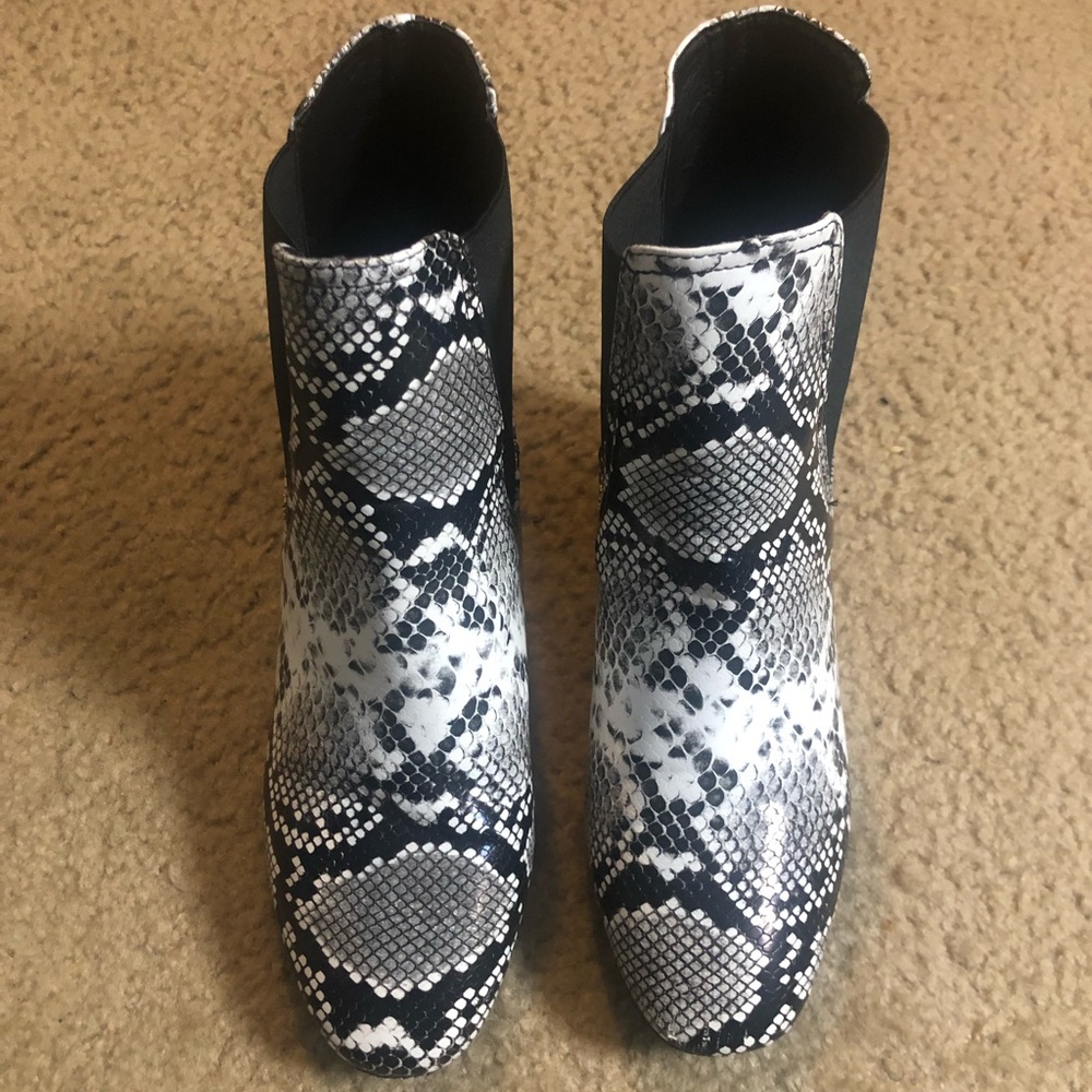 SHEIN snakeskin booties